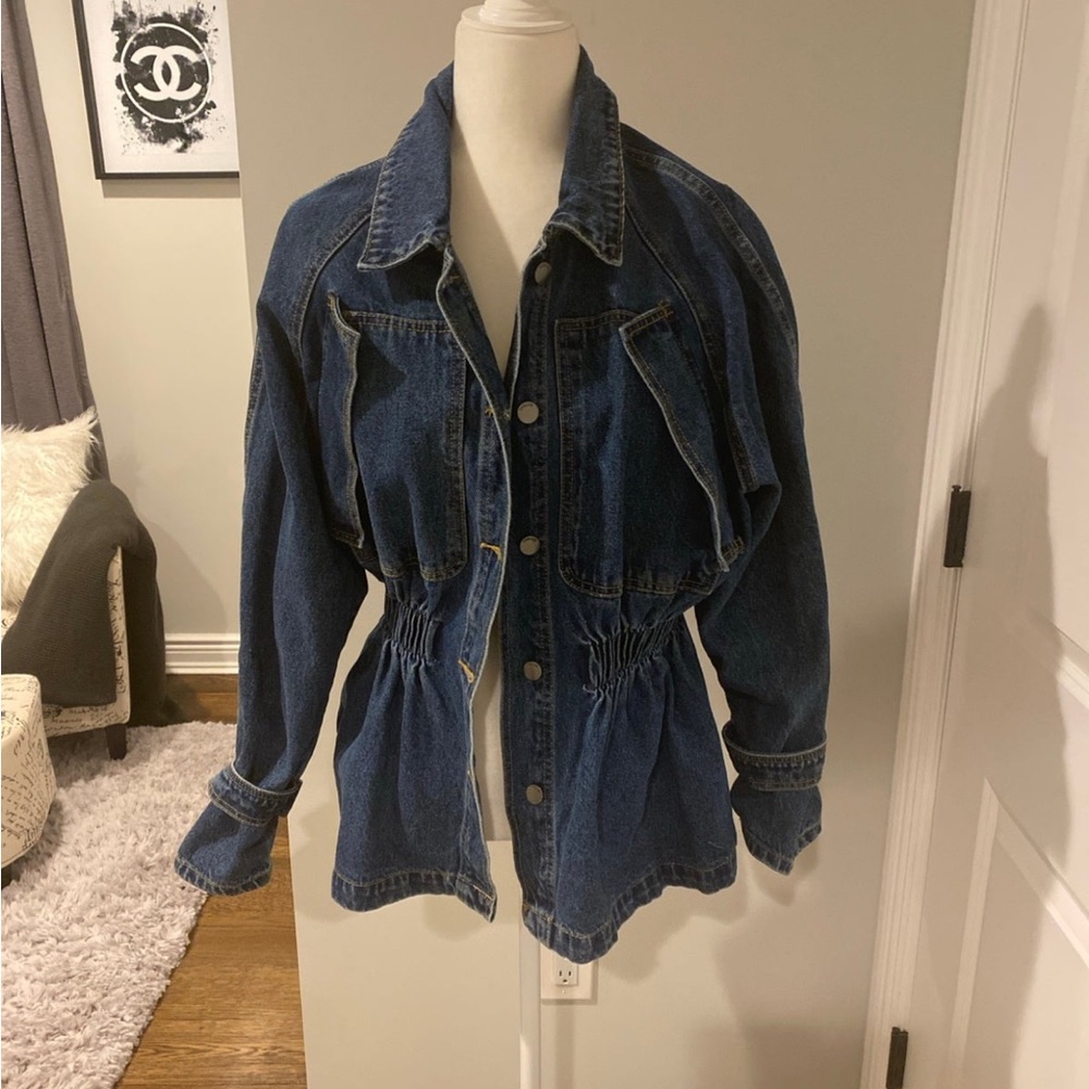 Twelve Jean jacket with cinched waist